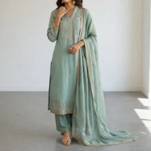 Rawsilk Embroidered Suit